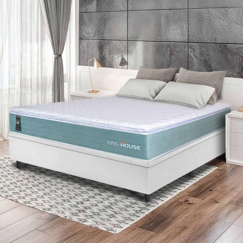 Cama Box Baú Lagos Molas Ensacadas Casal 138x188 King House
