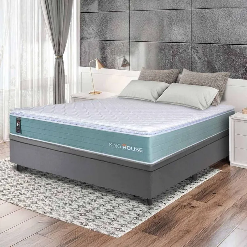 Cama Box Baú Lagos Molas Ensacadas Casal 138x188 King House