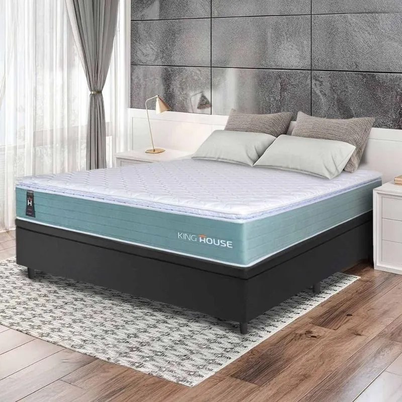 Cama Box Baú Lagos Molas Ensacadas Casal 138x188 King House