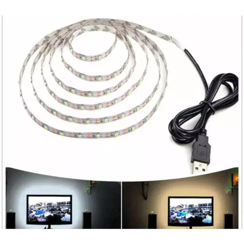 Fita Auto Adesiva Led Iluminação Azul 50Cm