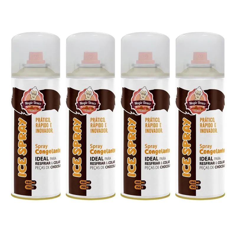 Kit Com 4 Ice Spray - Spray Congelante 280ml/150g