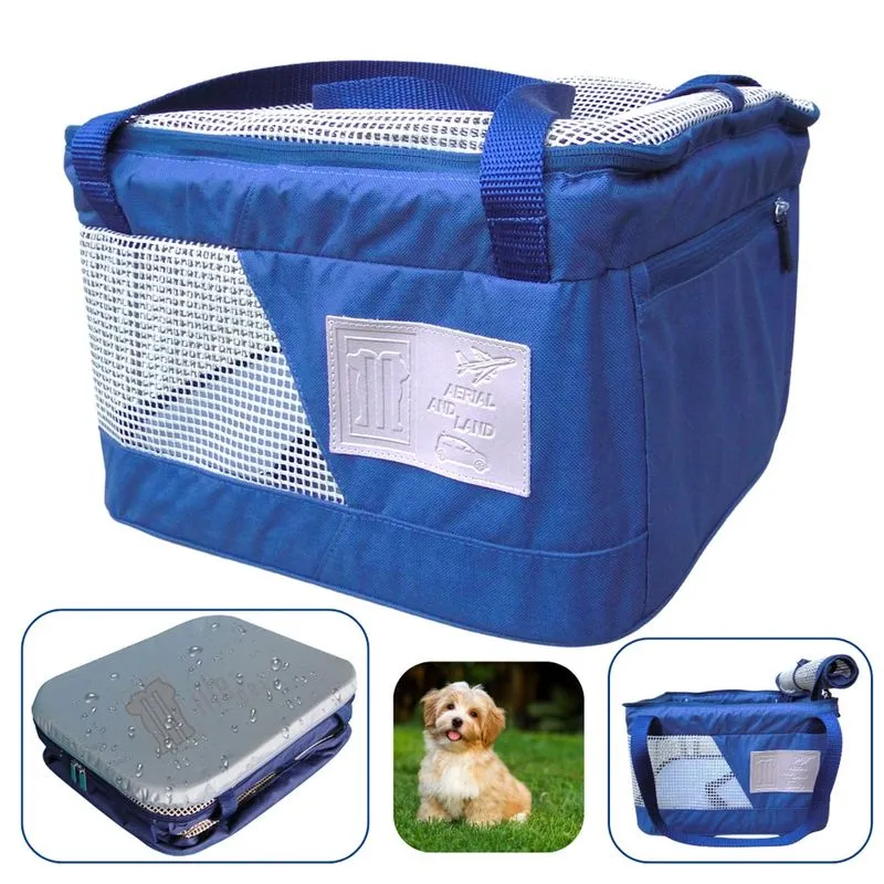 Bolsa Aerial e Carro cia latam Transporte de Cães e Gatos Marinho MillePet
