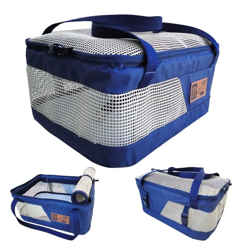 Bolsa de Transporte Pet Cia Aérea azul para Cachorro e Gato Avião e Carro Marinho MillePet