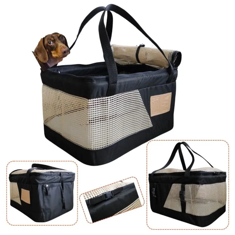 Bolsa Mala de Transporte Pet Aerial And Land Cães e Gatos Cia Aérea gol Preta MillePet
