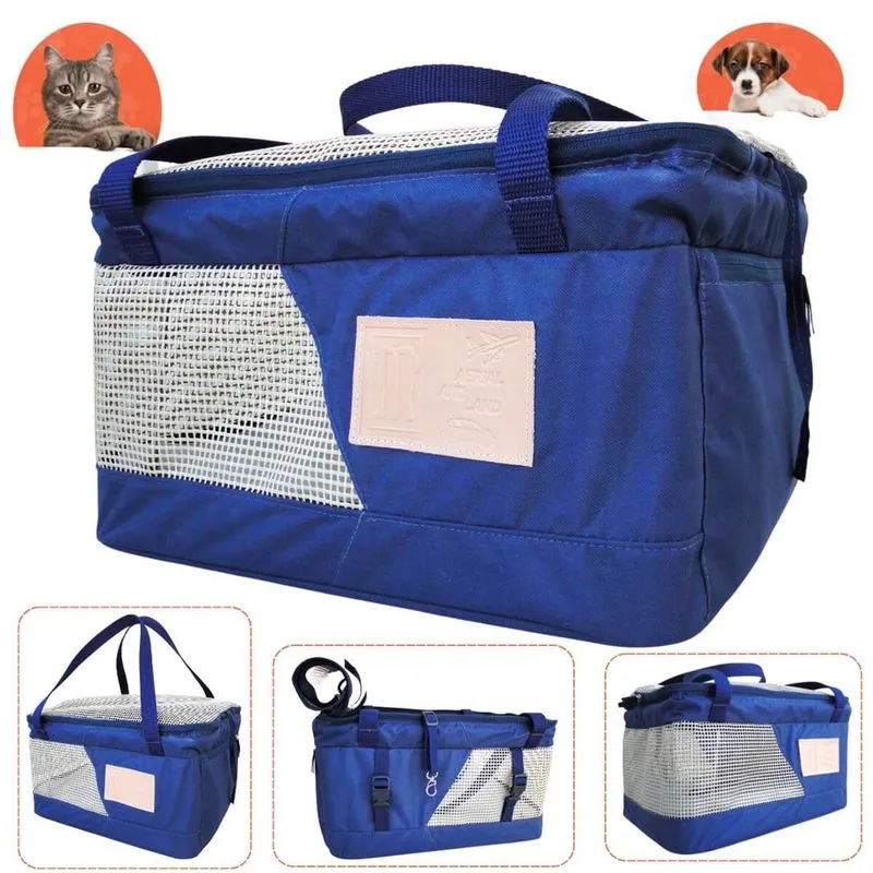 Bolsa de Transporte Pet Aerial e Carro Cia Aérea gol Gato e Cachorro Marinho MillePet