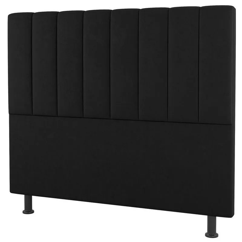 Cabeceira Cama Box Casal Queen Cora 160cm Sintético Preto