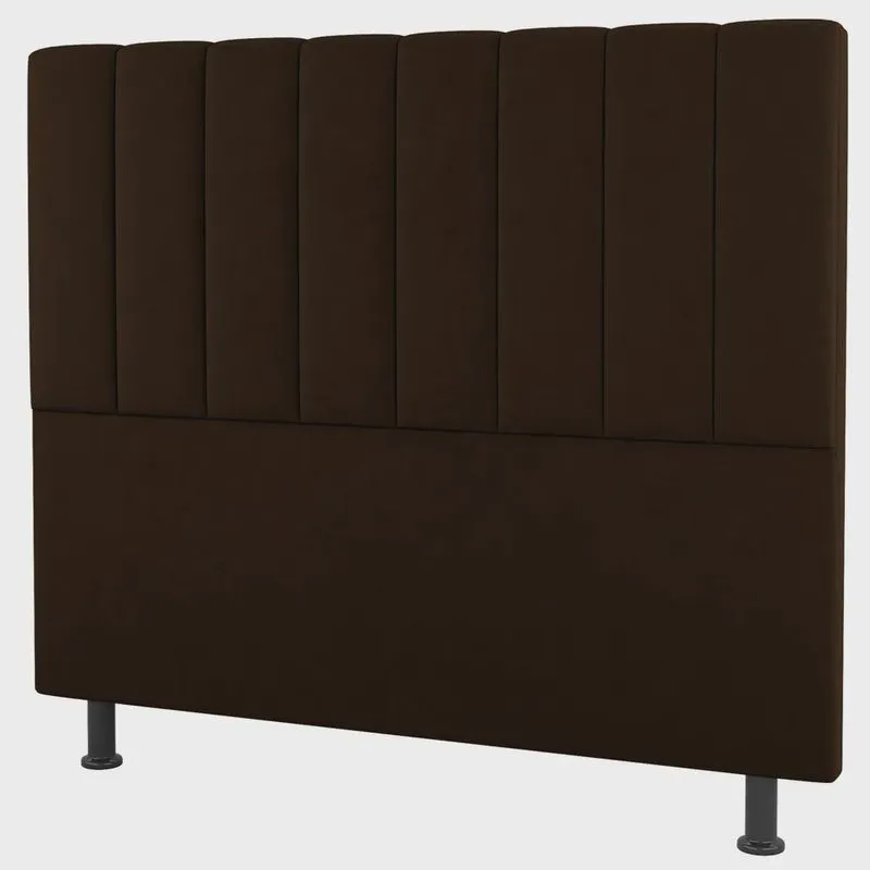 Cabeceira Cama Box Casal Queen Size Cora 160cm Suede Marrom - Desk Design