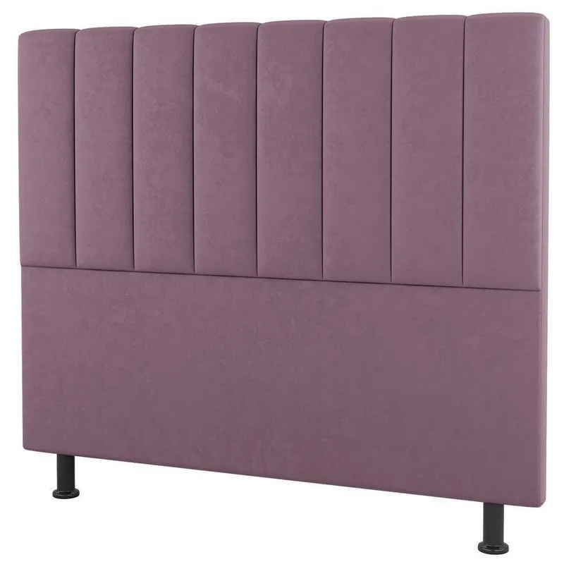 Cabeceira Cama Box Casal King Size Cora 195Cm Suede Rosé