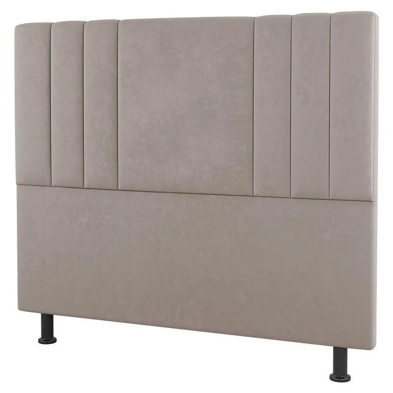 Cabeceira Cama Box Casal Queen Size Grace 160cm Suede Bege