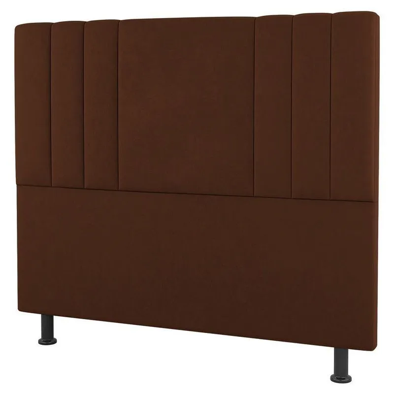Cabeceira Cama Box Casal Queen Grace 160cm Suede Terracota