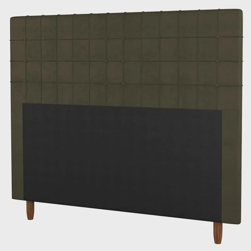Cabeceira Cama Box Casal King Size Parisis 195cm Suede Marrom - Desk Design
