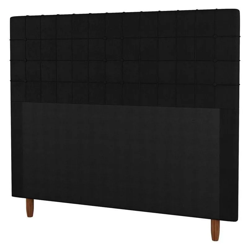 Cabeceira Cama Box Casal Queen 160cm Sintético Preto