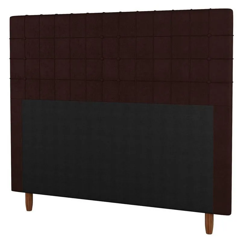 Cabeceira Cama Box Casal Queen Parisis 160cm Linho Marrom