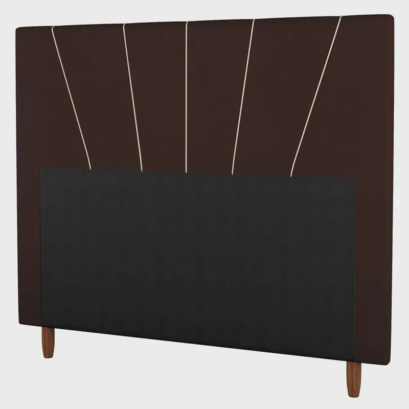 Cabeceira Cama Box Casal Queen Size Dallas 160cm Linho Marrom - Desk Design