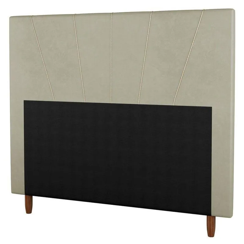 Cabeceira Cama Box Solteiro Dallas 90cm Sintético Bege - Abmaza