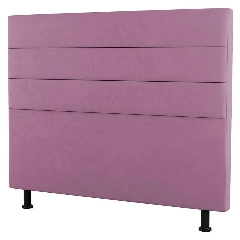 Cabeceira Solteiro Malik 90cm Suede Rosa