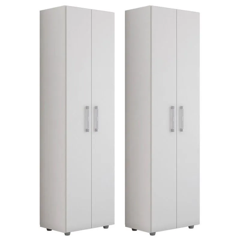 Kit 2 Armários Lavanderia Multiuso Beatriz 2 Portas Branco - Abmaza