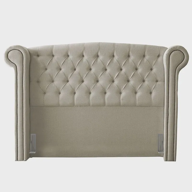 Cabeceira Cama Box Casal Queen Size Adelle 160cm Com Frame Linho Bege - Desk Design