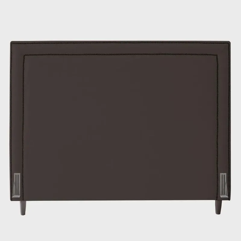 Cabeceira Cama Box Casal Queen Size Maísa 160cm Com Frame Veludo Marrom - Desk Design