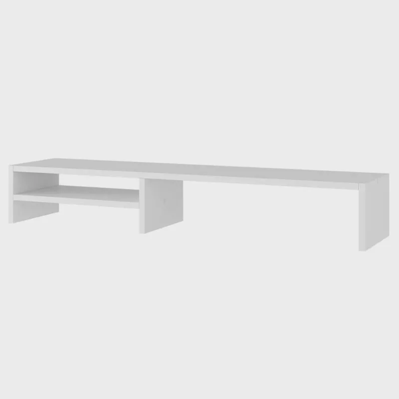 Base Suporte Stand-Pro Para Monitor Setup Soft Elevado 95x15cm em 100% mdf Branco - Abmaza