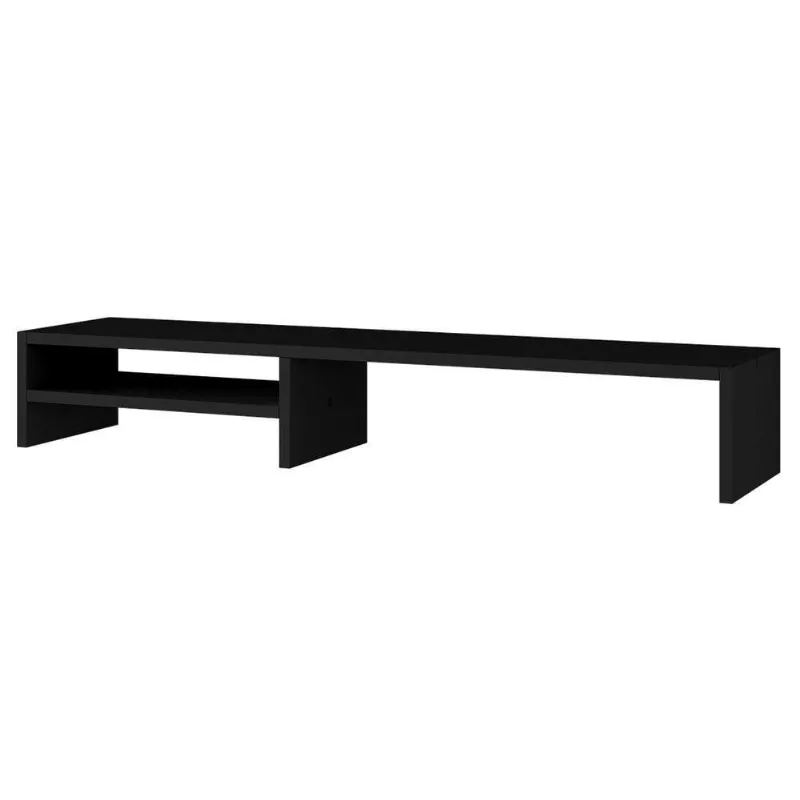 Base Suporte Stand-pro Para Monitor Setup Soft Elevado 95x15cm Em 100% Mdf Preto - Abmaza