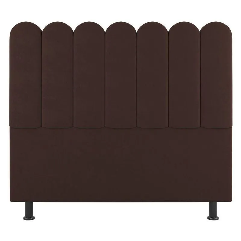 Cabeceira Cama Box Solteiro Lana 100cm Suede Marrom - Abmaza