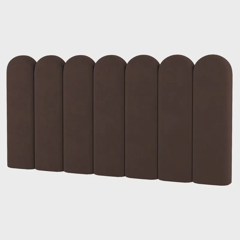 Painel Cabeceira Cama Box Solteiro Lana 90cm Sintético Marrom - Desk Design