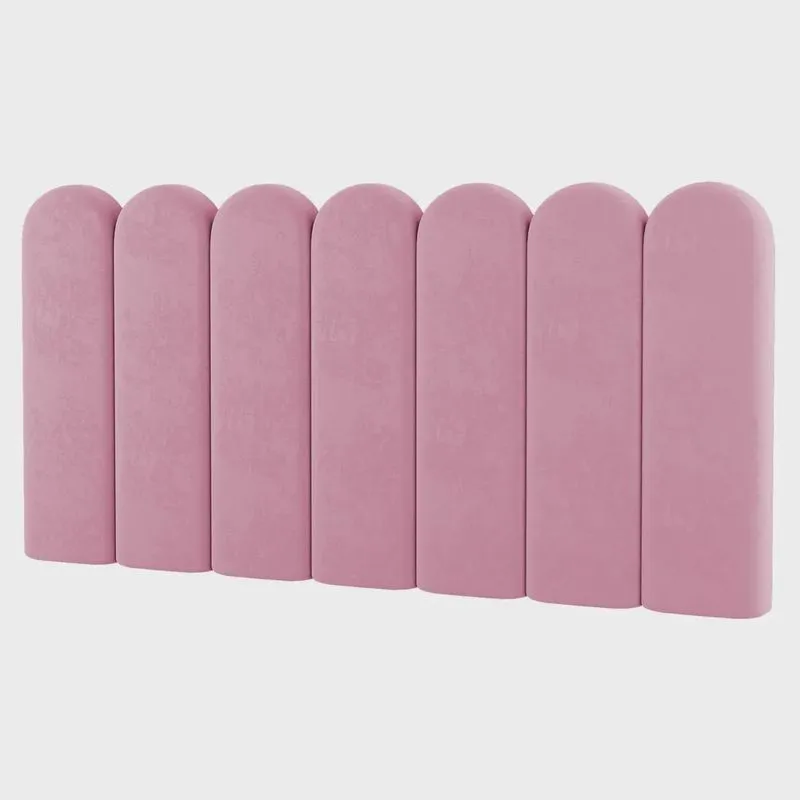 Painel Cabeceira Cama Box Casal King Size Lana 195cm Suede Rosa - Desk Design
