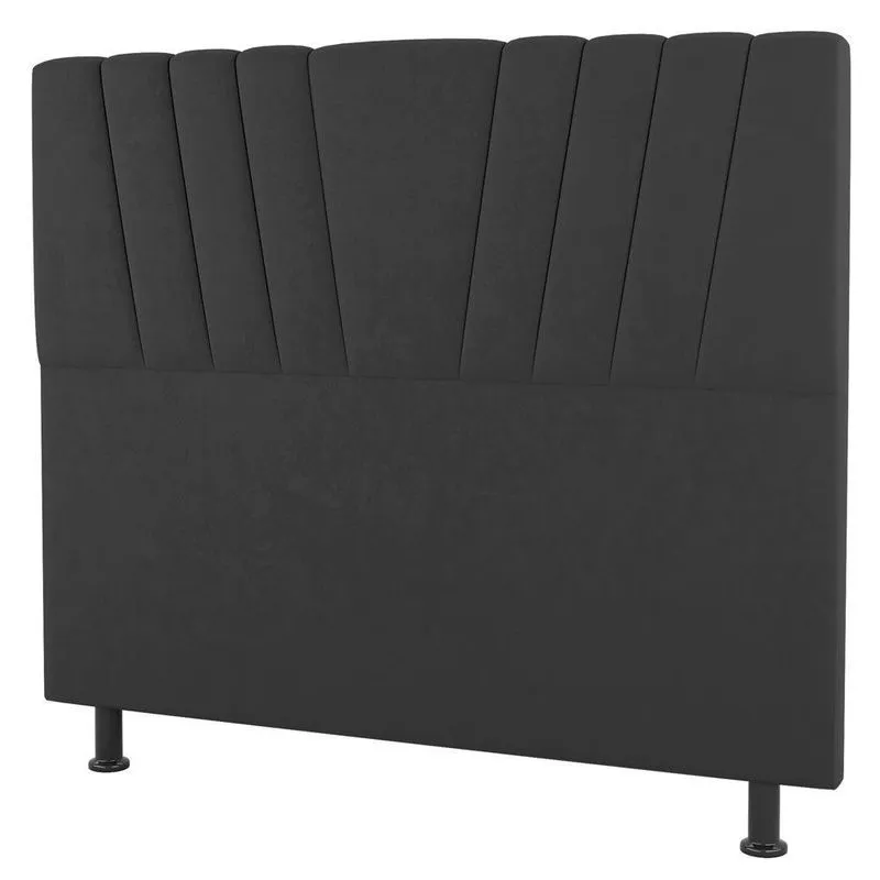 Cabeceira Cama Box Solteiro Dublin 100cm Linho Cinza - Abmaza