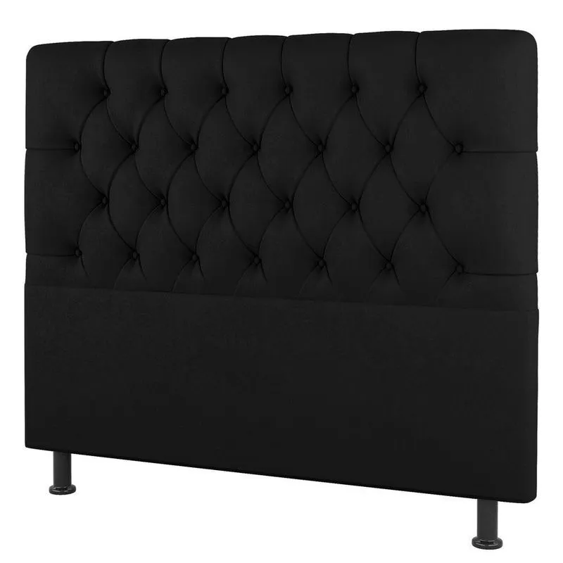 Cabeceira Cama Box Solteiro Nice 100cm Suede Preto - Desk Design
