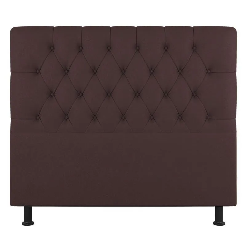 Cabeceira Cama Box Casal Nice 140cm Sintético Marrom - Abmaza