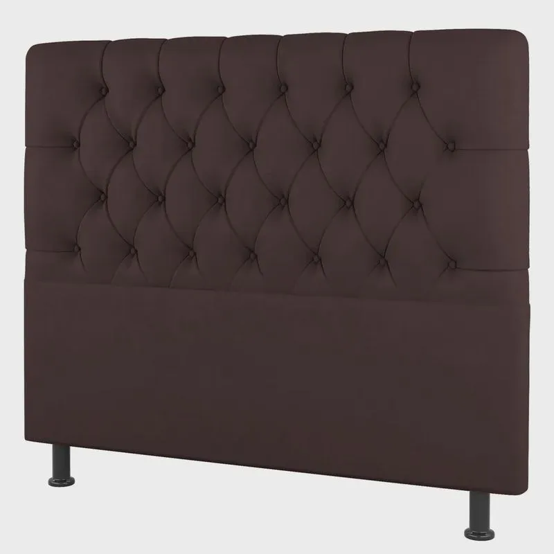 Cabeceira Cama Box Casal Queen Size Nice 160cm Sintético Marrom - Desk Design