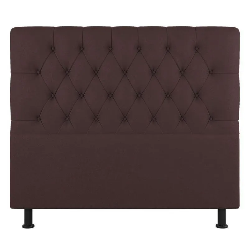Cabeceira Cama Box Casal Queen Size Nice 160cm Suede Marrom - Abmaza