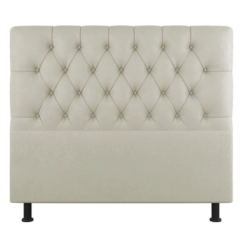 Cabeceira Cama Box Casal King Size Nice 195cm Sintético Bege - Abmaza