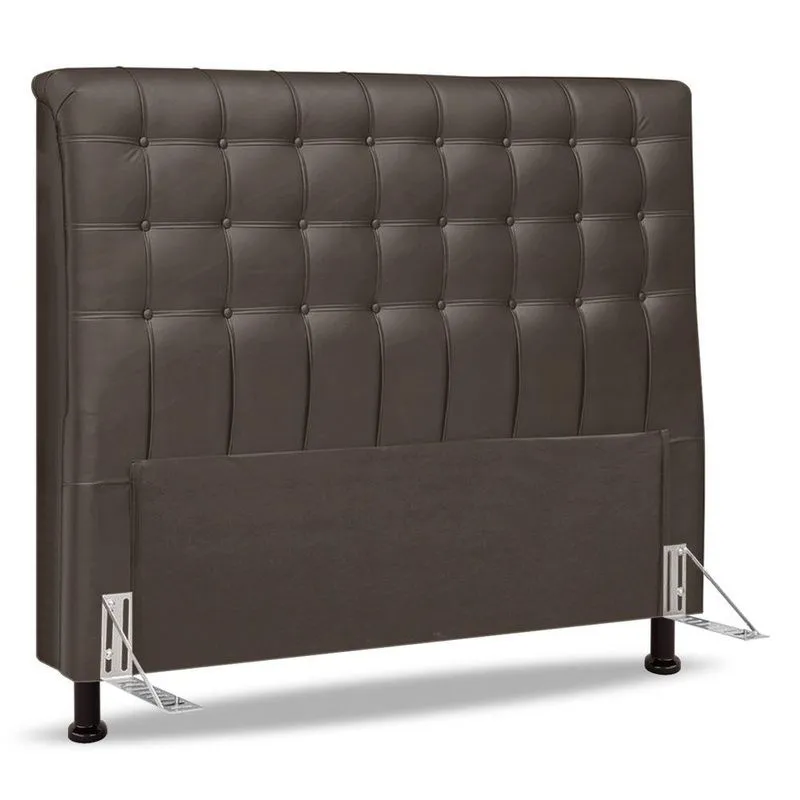 Cabeceira Cama Box Casal Queen Size Ciara 160cm Botonê Com Frame Linho Cacau