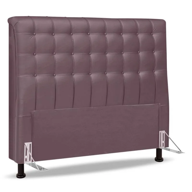 Cabeceira Cama Box Casal King Size Ciara 195cm Botonê Com Frame Veludo Rosê