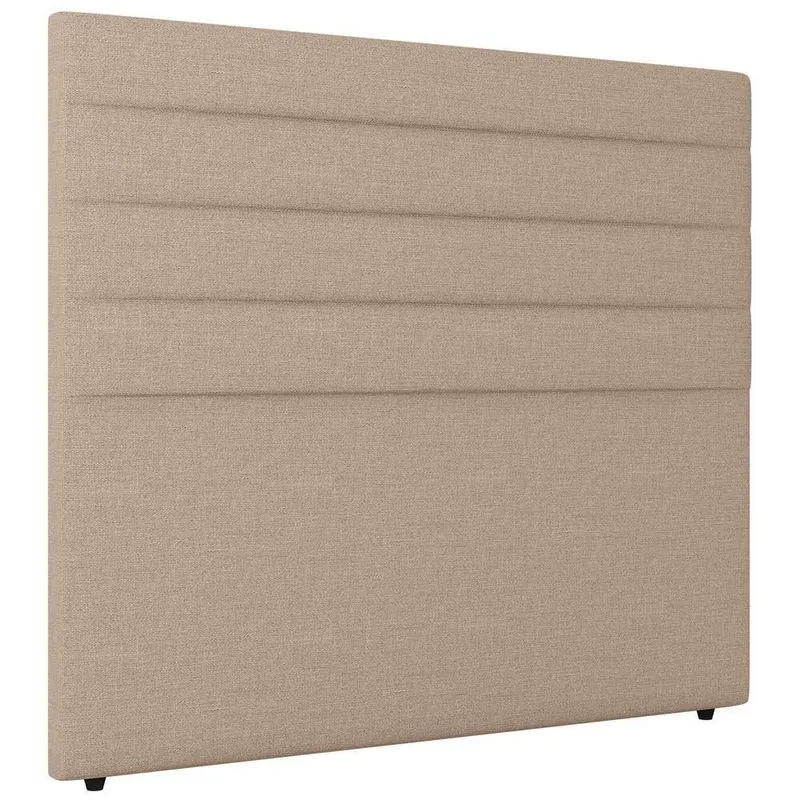 Cabeceira Cama Box Casal King Size Natali 193cm Linho Bege