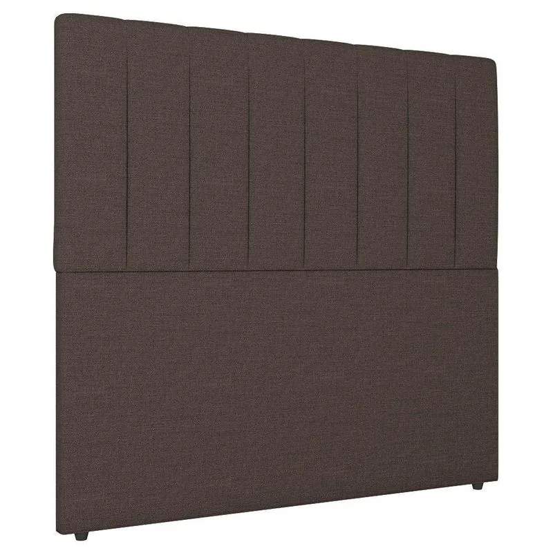 Cabeceira Cama Box Casal Ivana 140cm Linho Marrom