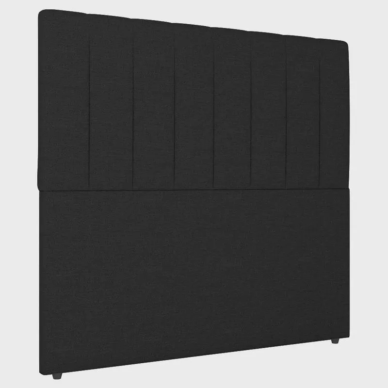 Cabeceira Cama Box Casal Queen Size Ivana 160cm Linho Preto - Desk Design