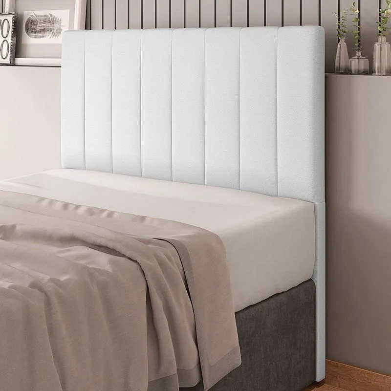 Cabeceira Cama Box Casal King Size Ivana 193cm Sintético Branco - Abmaza