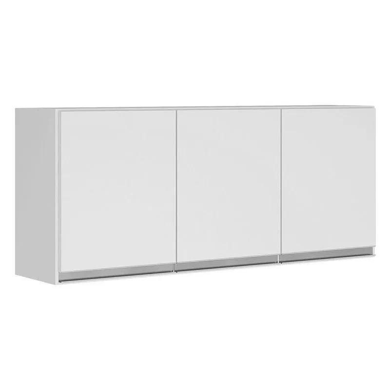 Kit Área De Serviço E Lavanderia Com 02 Armários Aéreo 120cm E 60cm 100% Mdf Branco - Abmaza