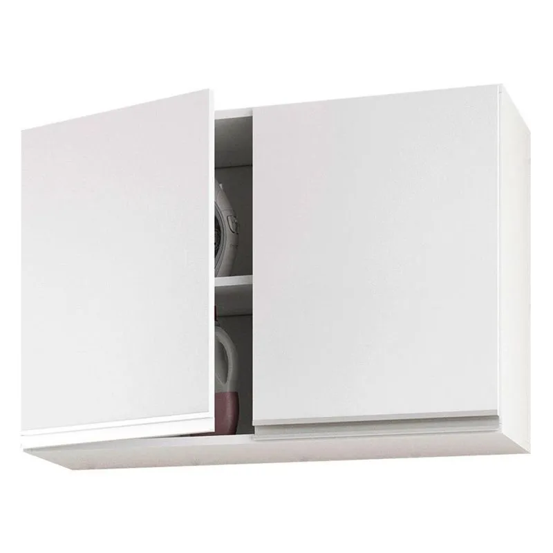 Armário De Parede área De Serviço E Lavanderia 80cm Com 02 Portas 100% Mdf Branco - Abmaza