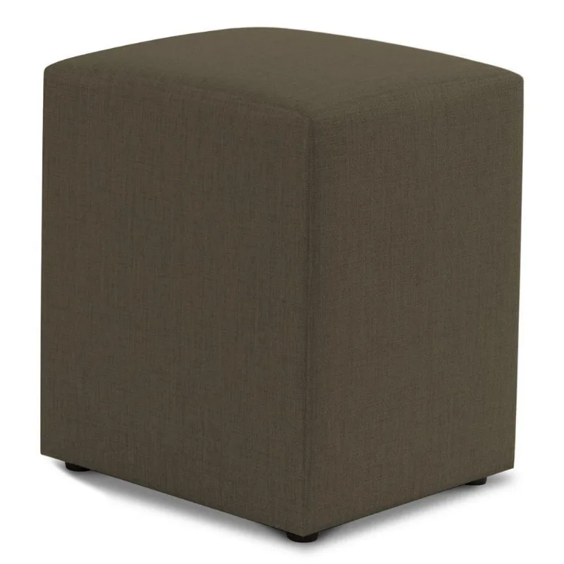 Puff Decorativo Sala De Estar Quadrado 36x47cm Linho Cacau - Desk Design