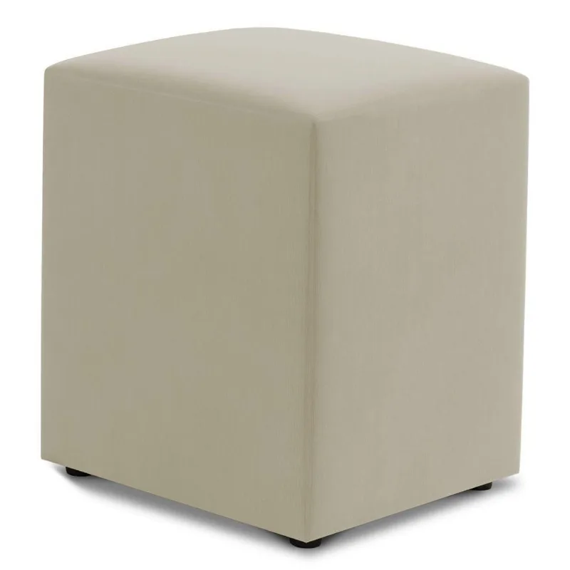 Puff Decorativo Sala De Estar Quadrado 36x47cm Suede Bege - Desk Design