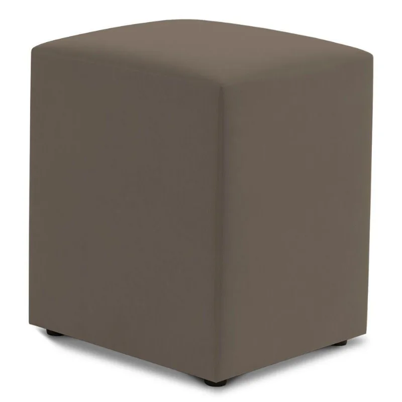 Puff Decorativo Sala De Estar Quadrado 36x47cm Suede Capuccino - Desk Design