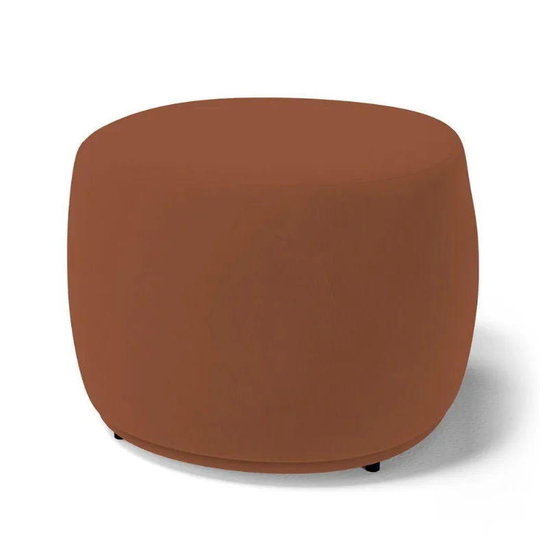 Puff Decorativo Living Aisha Orgânico Veludo Terracota - Desk Design