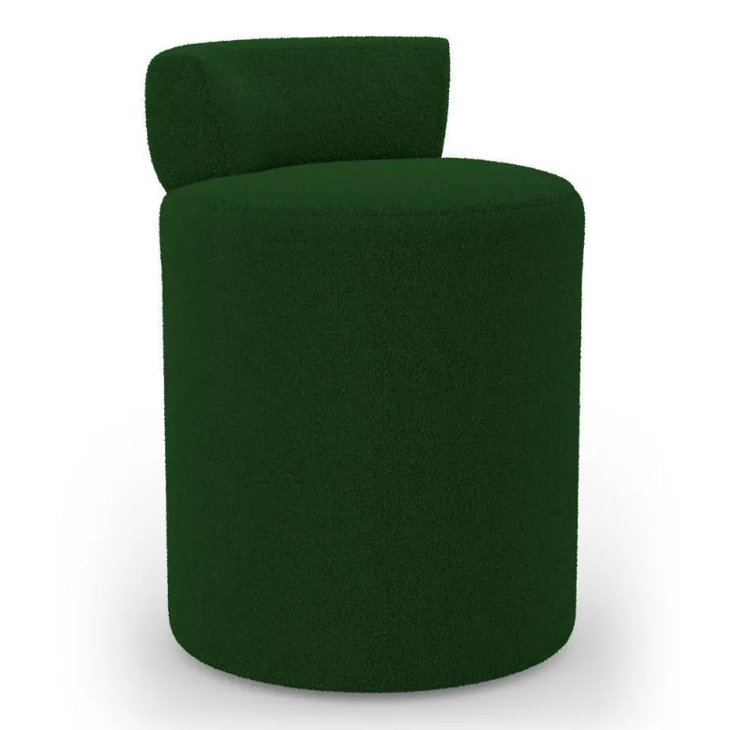 Puff Decorativo Orgânico Living Aegon Minimalista Bouclê Verde - Desk Design