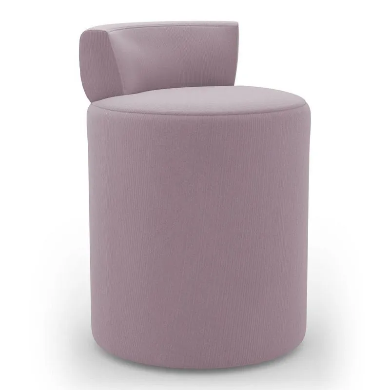 Puff Decorativo Orgânico Living Aegon Minimalista Veludo Rosê - Desk Design