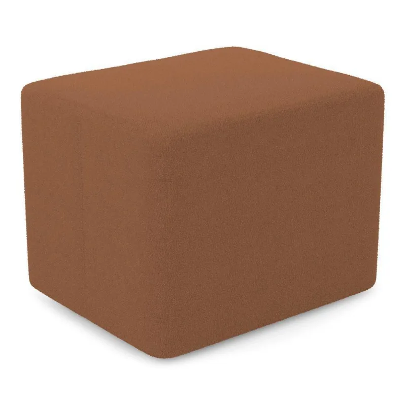 Puff Decorativo Living Yumi Retangular 60cm Bouclê Terracota - Abmaza