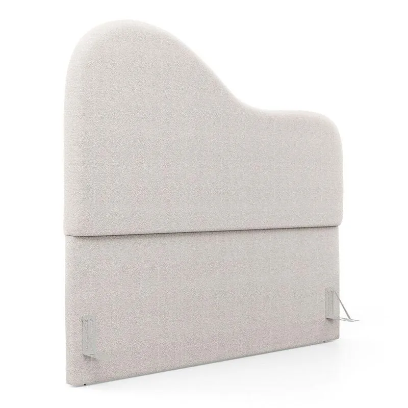Cabeceira Orgânica Cama Box Queen Size Sea 160cm Com Frame Bouclé Off White - Abmaza